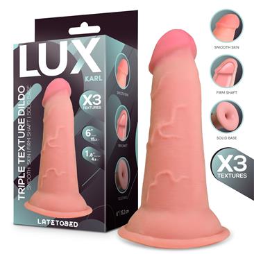 Karl Triple Texture Dildo 6" Skin Colour TPE Cl.24