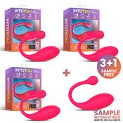 Pack 3 + Muestra Bulby Huevo Vibrador con APP Rosa Intenso