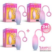 Pack 3 + Muestra Huevo con APP Silicona Doble Capa Azul/Rosa