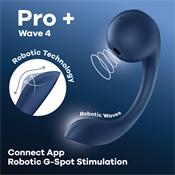 Pro+ Wave 4 Clit Sucker with Connect App Dark Blue