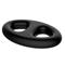 Double Cock Ring Super Soft Silicone Black cl250