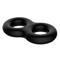 Double Cock Ring Super Soft Silicone Black cl250