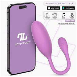 Logan Silicone Vibrating Egg with App Purple Cl.36