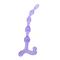 Bendy Twist Flexible Anal Beads Purple cl70