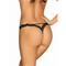 Bravelle Crotchless Thong - Black L/XL