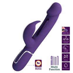 Kampas Licking Vibrator with Rabbit Purple Cl 30