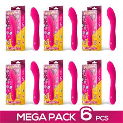 Pack de 6 Sweety Fuchsia Vibrator USB Silicone