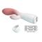 Brighty Vibrator White & Pink Silicone Clave 55