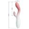 Brighty Vibrator White & Pink Silicone Clave 55