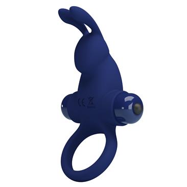 Vibrating Cock Ring Blue Silicone Clave 70