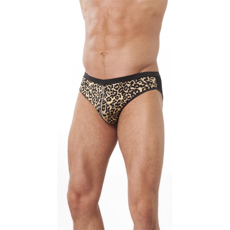 Download Slips with Zipper Leopard One Size