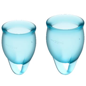 Feel Confident Menstrual Cup Light Blue Pack of 2