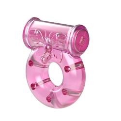 Baile Vibrating Cock Ring with Condom Pink