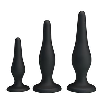 Silicone Butt Plug, 3 different sizes in One,  for