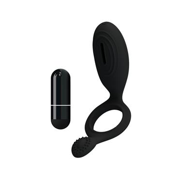 Cock ring with vibration, 100% silicone, one set o