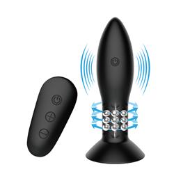 Mr. Play Anal Plug with Rotation Beads and Remote