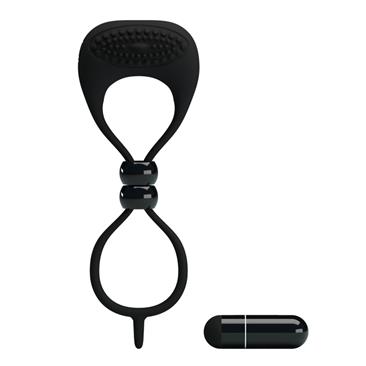 Cock ring, silicone, lockable design, powerful vib