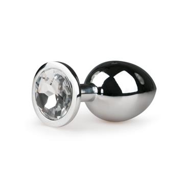 EasyToys Metal Butt Plug No. 2 - Silver/Clear