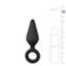 Black Buttplugs With Pull Ring - Small