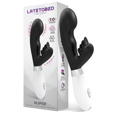 Sliper Silicone Black Rabbit Vibrator