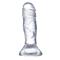 Glazed 12.3 cm. Clear Realistic Dildo